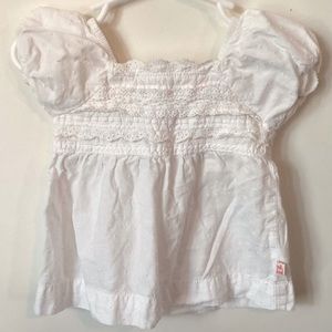 Girl’s Oshkosh Boho Summer Puff Sleeve Blouse 6-9M